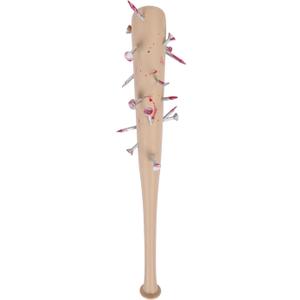 Strange Steve Harrington Costume Bat Ornament Halloween Cosplay Accessories Carnival Party Props Adult (One Size, Beige)