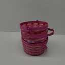 Holiday Home Easter 8.5” Two Tone Bamboo Basket - Pink - count of 3