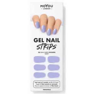 MOYOU LONDON Semi Cured Gel Nail Strips - 20 Pcs. Waterproof Gel Nail Wraps, Cures in Sunlight or UV/LED Lamp, Lasts Up to 2+ Weeks, Stretchable, Easy to Apply & Remove, Vegan & Cruelty-Free