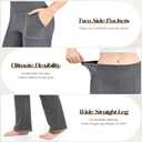 Walifrey Wide Leg Yoga Pants for Women, Loose Stretch Sweatpants with Pockets Casual Lounge (Blue, M)