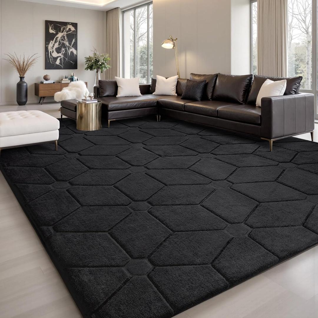  Sour Lemon 5x7 Area Rugs for Living Room, Soft Large Area Rug Fluffy Grey Rugs for Bedroom，Machine Washable Area Rug Non Slip Carpet Rug for Living Room Playroom Kids Room Home Decor