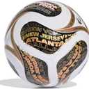 adidas Unisex-Adult World Cup League Finals Ball, White/Black/Gold Metallic, 5