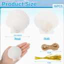16PCS Natural Sea Shells 2.5"-3.5" Perforation Scallop Shells with Rope,for Christmas Tree Ornaments & DIY Hanging Home Deocration Craft Shells
