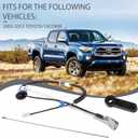 Antenna Kit Assembly Manual Type with Antenna, Ornament, Nut & Base Compatible with 2005-2015 Toyota Tacoma, Replaces OEM #86300-04070, 86309-04110, 86396-04040