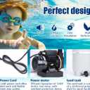 10 Inch Pool Sand Filter Pump for Above Ground Pools, 2220 GPH 1/4 HP Filtration System with 6-Way Valve, 30 lb Tank, Hose Adapters, 115V