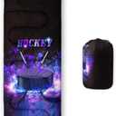 QOOMO Camping Sleeping Bags,3 Season Warm & Cool Weather,Lightweight,Waterproof Sleeping Bags for Adults & Kids,Traveling,and Outdoors,Camping Gear Equipment (Ice Hockey 2)