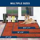 Smiry Front Door Mat Outside Entrance, Heavy Duty Sturdy Natural Rubber Doormat, Trap Dirt and Moisture, Easy Clean Low Profile Welcome Floor Mats for Indoor Outdoor Entry, 35X23 Inch, Burnt Orange