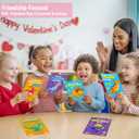 2 x Valentines Day Cards for Kids School, Dinosaur Designs of Valentine Cards with 24 Crads & 24 Dinosaur Figure Toys for Valentine's Day Kids Classroom Gifts Exchange Party Favors for Boys Girls