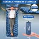 HiiPeak Sleeping Pad for Camping- Ultralight Inflatable Sleeping Mat with Built-in Foot Pump & Pillow, Upgraded Compact Camping Air Mattress for Tent, Backpacking, Hiking