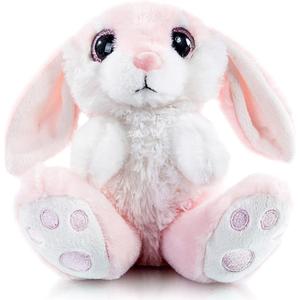 My OLi Bunny Stuffed Animal 8.5in Plush Rabbit Stuffed Bunny with Floppy Ear Bedtime Friend Soft Toy Gifts for Girls Boys Kids, Pink