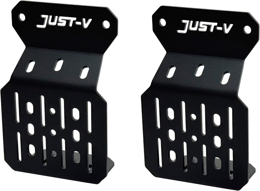 Just-V Truck Bed Rail Side Mount Holder for Toyota Tacoma 2005-2026, for Toyota Tundra 2022-2026, 2Pc Bed Rail Modular Accessories Mount for Shovels, Axes, Recovery Plates, Bike, Fuel Tanks