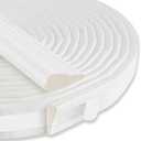 236" Wedge-Shaped Foam Window Seal Strip, Door Weather Stripping, Soundproof Front Door Frame Seal, Self-Adhesive Winter Insulation for Doors & Windows, Draft Stopper Gap Filler, White