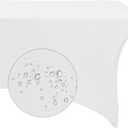 Spandex 4ft Waterproof Table Cover for Party,Wedding, Banquet, and Events(White)