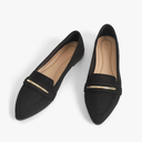 Comfortable Leather Suede Slip On Loafer Flats for Women Casual Work Flat Shoes Women's Pointed Toe Penny Loafers Office Driving Ballet Flats / size: 9