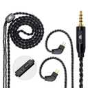 okcsc 2 Pin Cable for Earphone, Detachable Earphone Replacement Cable,6 Core OFC Upgrade Cable for KZ ES4 ED16 ZS5 ZS6 ZSR ZST ZS10 with Mic