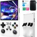 R36MAX Retro Handheld Games Console, Retro Game Console with 4.0 inch IPS HD Screen, Video Game Consoles with 64GB Memory, Portable Gaming Player for Travel, Gift for Teen or Partner, White