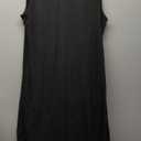 ANRABESS Women Casual Loose Sundress Sleeveless Split Maxi Long Beach Shirt Dress Travel Vacation 2025 Summer Outfits (Medium, Black)