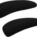Smiry Stretch Printed Office Chair Armrest Covers, 2 Pcs Soft Fit Removable Washable Computer Desk Chair Arm Covers Protector, Black