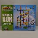 Marble Genius Marble Run - 150 Complete Pieces Maze Track Toys for Adults, Teens, Toddlers & Kids Aged 4-8 Years Old, (85 Translucent Marbulous Pieces + 65 Glass-Marble Set), Super Set