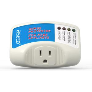 BSEED Surge Protector for Refrigerator, Single Outlet Surge Protector Plug in for Home Appliance Multi Function Plug with Protection Wall Mount Power Suppressor for TV/PC/PS5, 15A, 125V, 1875W, 1 Pack