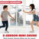 Force1 Scoot Hand Operated Drone for Kids or Adults - Hands Free Motion Sensor Mini Drones, Easy LED Indoor Rechargeable UFO Toy Flying Orb Ball Drone Toys for Boys and Girls (Blue)