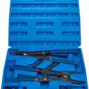 8MILELAKE 16 Inches Heavy Duty Snap-Ring Pliers External and Internal Pliers, Straight, 45, 90 Tips