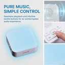 MP3 Player: Portable, Screen-Free, with Wired Headphones & Speaker Play. with 4GB Memory Card (Stores 500+ Songs), HD Resin Panel, Ideal Student Gift. (ice Blue)