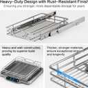 2-Tier Kitchen Cabinet Pull Out Shelf and Drawer Organizer Slide Out Pantry Storaqe Basket in Multiple Sizes (11" W x 18" D)