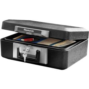 SentrySafe Fireproof Safe Box with Key Lock, Chest Safe with Carrying Handle to Secure Money, Jewelry, Documents, 0.25 Cubic Feet, 6.3 x 15.3 x 12.1 Inches