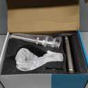 Elegant Bathroom Sink Faucet Single Hole,AUU Waterfall Brushed Nickel Vessel Sink Faucet Solid Brass,Single Handle Basin Tap with Pop Up Drian Supply Line (Brushed Nickel, Tall)