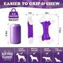 Kseroo 6-Pack Indestructible Dog Toys for Aggressive Chewers: Bacon Flavored Hard Nylon Bone Chew Toys, Tough Dog Chew Toys for Large Dogs, Dog Toys to Keep Them Busy for Medium Large Breed, Purple