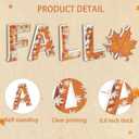 5 Pcs Fall Table Decor Rustic Wooden Letters Sign with Maple Leaf Tabletop Sign Autumn Decorations for Home Thanksgiving Farmhouse Harvest Autumn Holiday Decor