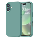 LOVE 3000 Designed for iPhone 16 Case, Premium Silicone with [Soft Anti-Scratch Microfiber Lining] Shockproof Protective Phone Case for Men Women Girls 6.1", Pine Green