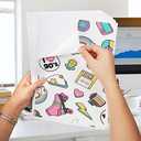 QYH Premium Printable Vinyl Sticker Paper - 50 Matte White Waterproof Decal Paper Sheets for Inkjet Printer Standard Letter Size 8.5"x11"
