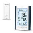 Indoor Outdoor Thermometer Hygrometer Wireless Weather Station - Inside Outside Thermometers Hygrometer Monitor with 330ft Remote Sensor, Battery Powered, Backlight Display - for Home, Patio Use