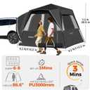 KingCamp SUV Tent, Instant 6-8 Person Waterproof & Windproof Tailgate Car Camping Tent with Movie Screen for Family Camping & Outdoor Adventures, 110.24"L x 110.24"W x 86.61"H