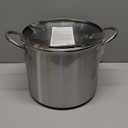 GoodCook Basics Stainless Steel Deluxe Stock Pot with Glass Lid, 8 quart, Silver