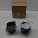 Soup Bowls with Handles, 20 oz French Onion Soup Crocks, Stackable Soup Bowl Oven Safe for Chili, Beef Stew, Embossment Ceramic Bowl Set - 5.4 Inch, Set of 4Blue