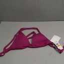 BECCA Women's Standard Color Prism Halter Bikini Top, Adjustable, Tie Back, Swimwear Separates, Wine, Small