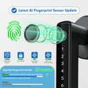 MSR X6 Fingerprint Door Lock,6-in-1 Smart Fingerprint Door Knob,Keypad Keyless Entry Door Lock with Handle,App Control,for Bedroom Home Office Apartment