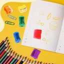 Adorox 144 Pack Assorted Colors  Plastic Handheld Pencil Sharpener for Classroom, School, Office, Kids Party Favors & Art Supplies