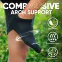 No-Show Socks Men: Running & Compression - Low Cut & Ankle Support Socks for Men (White)