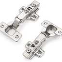 1 Pair (2 Pcs) knobelite 105 Degree Soft Closing Cabinet Hinges,European Full Overlay Concealed Hinge with Mounting Plate 20 pcs