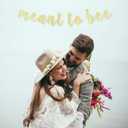 LINGTEER Meant to Bee Gold Glitter Bunting Banner Perfect for Wedding Bridal Shower Engagement Party Decorations.