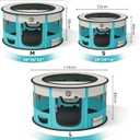 Dog Playpen Puppy Play Pen Indoors Pet Crate Small Dog Cage Portable Foldable Cat Kennel for Kitten Hamster Rabbit Bunny Guinea Pig with Collapsible Food Bowl Carrying Case