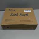 Stainless Steel Dish Drying Rack  304 Grade Dish Racks for Kitchen Counter with Utensil Holder & Adjustable Spout, Space-Saving Organizer, 16.5" x 11.8" x 5.3" Grey