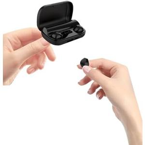 SZHTFX Invisible Earbuds Small Bluetooth Earbuds Mini Wireless Discreet Earbud for Music, Home, Work(Black)