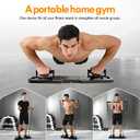 MQRW Push Up Board,Home Gym,Portable Exercise Equipment,Pilates Bar and 20 Fitness Accessories with Resistance Bands and Ab Roller Wheel,Full Body Workout at Home