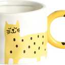 Funny Cat Coffee Mug,14.5oz/430ml Cat Mug with Big Handle,Dishwasher and Microwave Safe