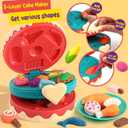 4 in 1 Playdough Sets for Kids Ages 4-8, 24 Colors Dough Accessories with Ice Cream/ Noodles/ Cake Makers, Kitchen Pretend Play Tools Kit, Birthday Gifts Toys for Toddlers Boys Girls 3 4 5 6 7 8